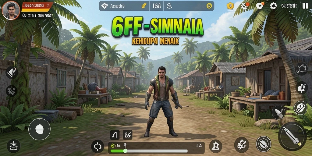 Tampilan gameplay seru dalam 6CF menunjukkan interaksi sosial yang menyenangkan.