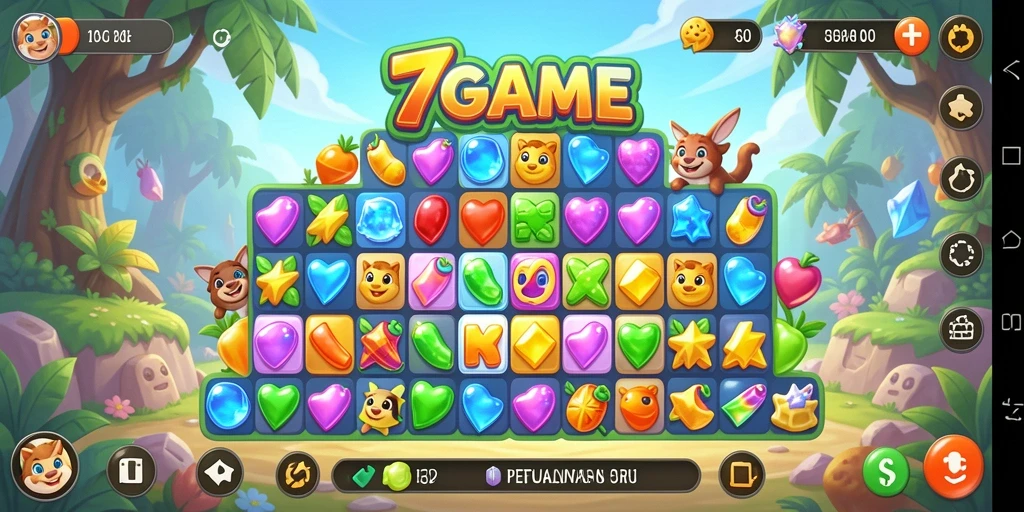 Tampilan gameplay yang seru dan penuh warna di 7GAME.