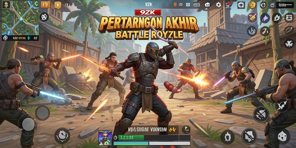 Gameplay seru Battle Royale dalam 9ZK dengan grafik menakjubkan.