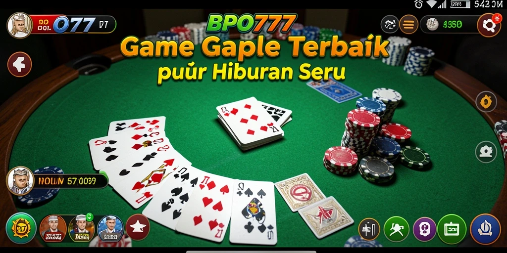 Screenshot gameplay BPO777 menampilkan serunya permainan Gaple.