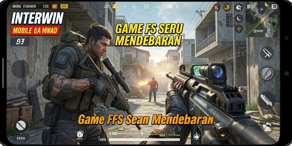 Gameplay seru dengan aksi tembak-menembak di <strong>INTERWIN</strong> menunjukkan intensitas pertempuran.
