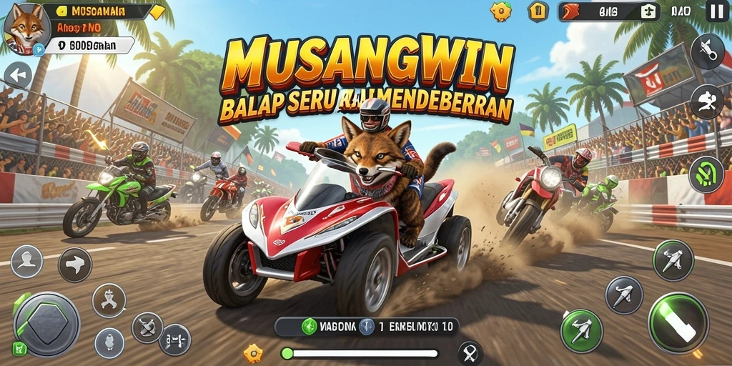 Tampilan menakjubkan dari gameplay balap MUSANGWIN