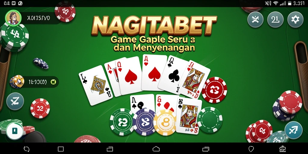 Screenshot gameplay NAGITABET menampilkan serunya bermain Gaple.