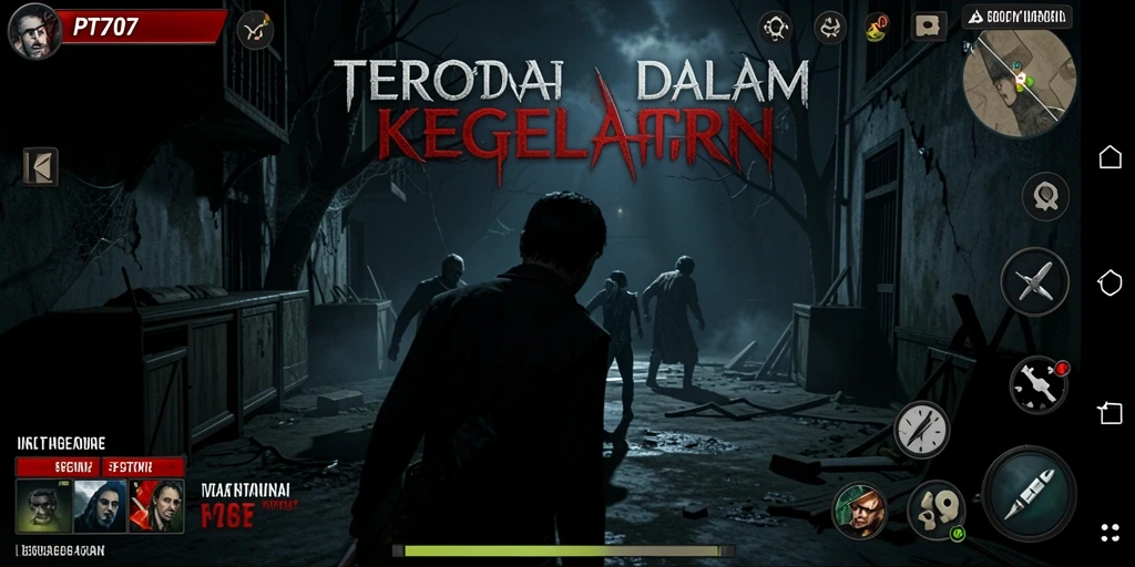 Tangkapan layar menampilkan aksi menegangkan dalam gameplay Horror.