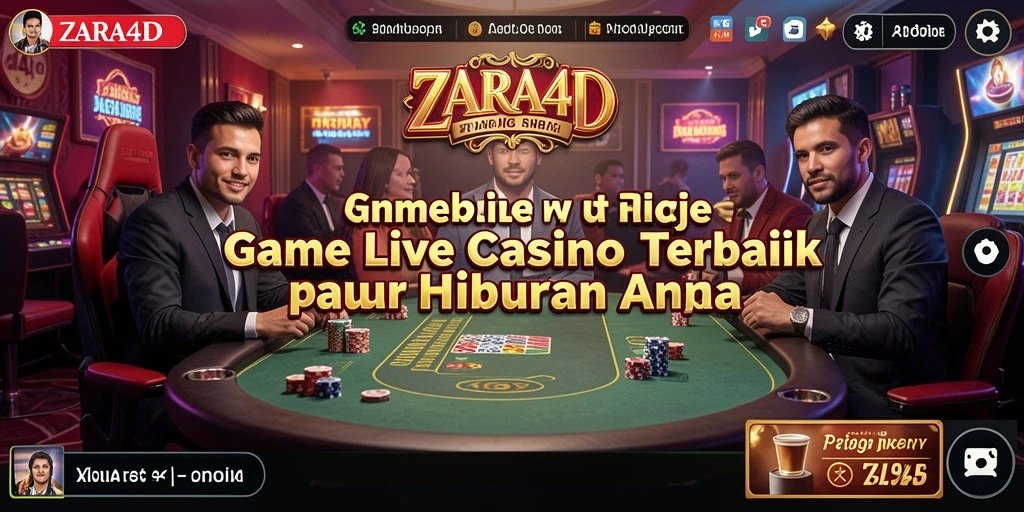 Screenshot gameplay ZARA4D dengan dealer langsung yang interaktif.
